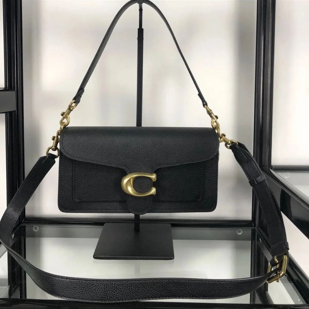 Coach Tabby 26 Black Leather Shoulder Bag